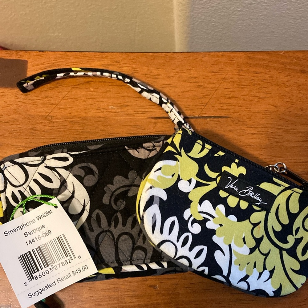 Set of 2 NWT Vera Bradley Baroque Smartphone Wristlet and Coin Purse
